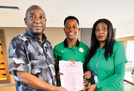 Super Falcons goalkeeper Chiamaka Nnadozie has received the documents for the house promised to each...