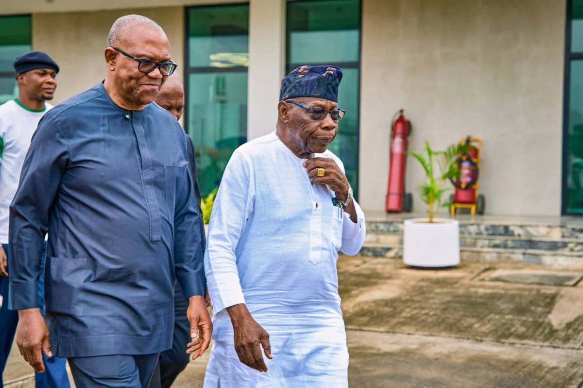 Peter Obi met with former Nigerian President Olusegun Obasanjo