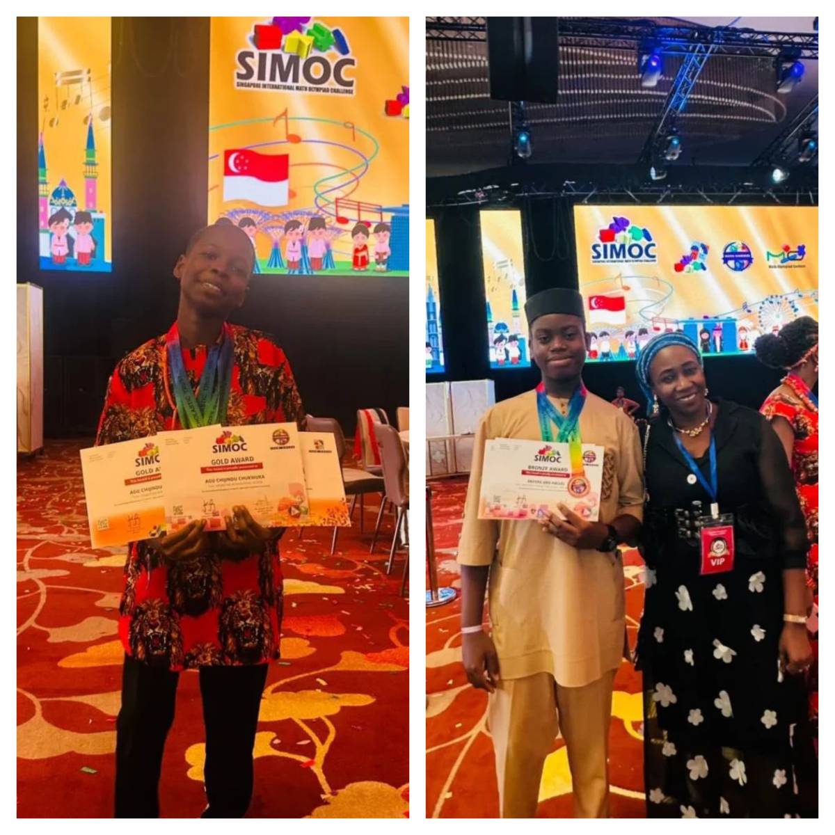 Nigerian students Agu Chukwuka and Okpere-Udo Hallel win gold, other medals at 2026 Singapore math o...