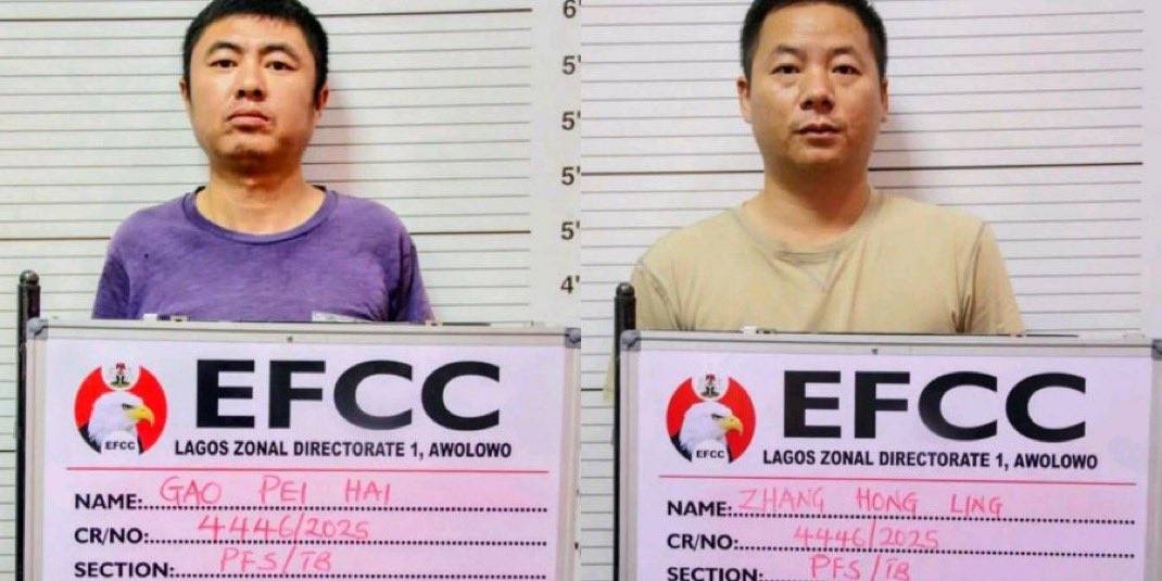 Two Chinese nationals jailed five-year for illegal mining in Lagos state