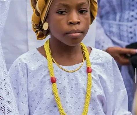 Photo of 10-year-old Arugba leading 2026 Osun-Osogbo festival