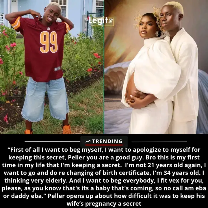 TikTok star Peller has spoken about how difficult it was to keep his wife Jarvis’ pregnancy a secret...
