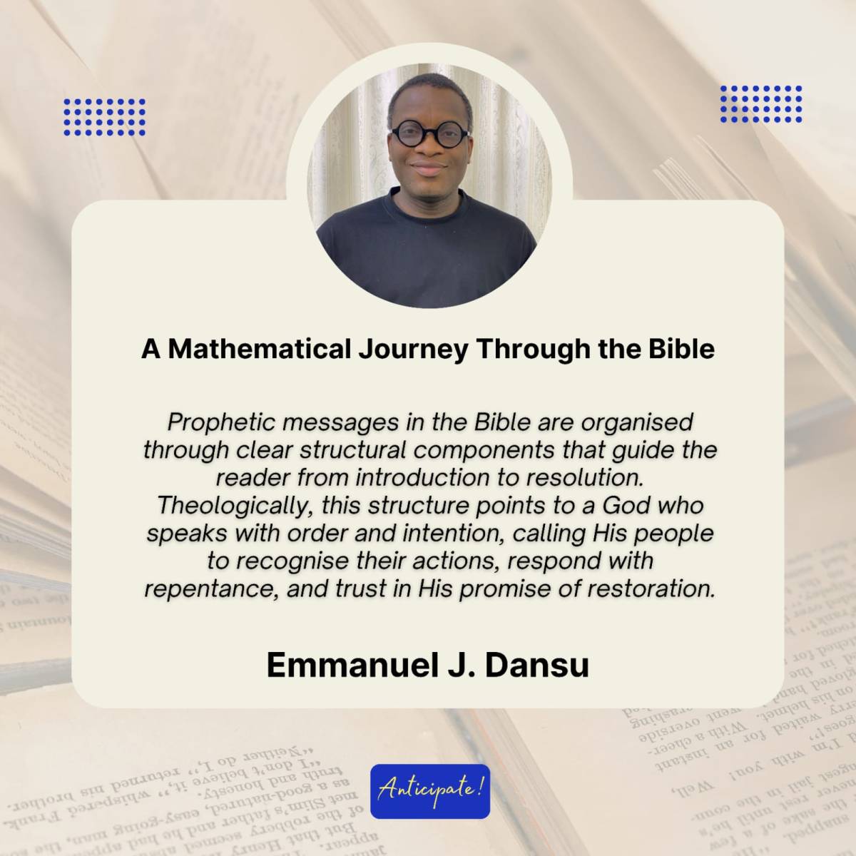 Prophetic messages in the Bible are organised through clear structural components that guide the rea...