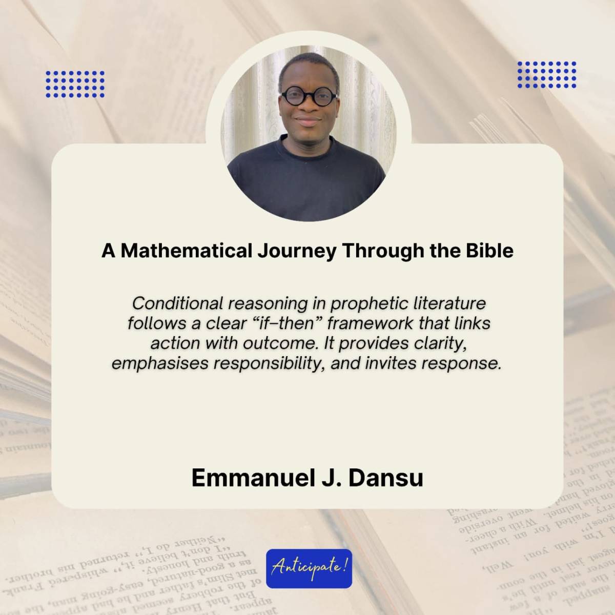 Conditional reasoning in prophetic literature follows a clear “if–then” framework that links action...