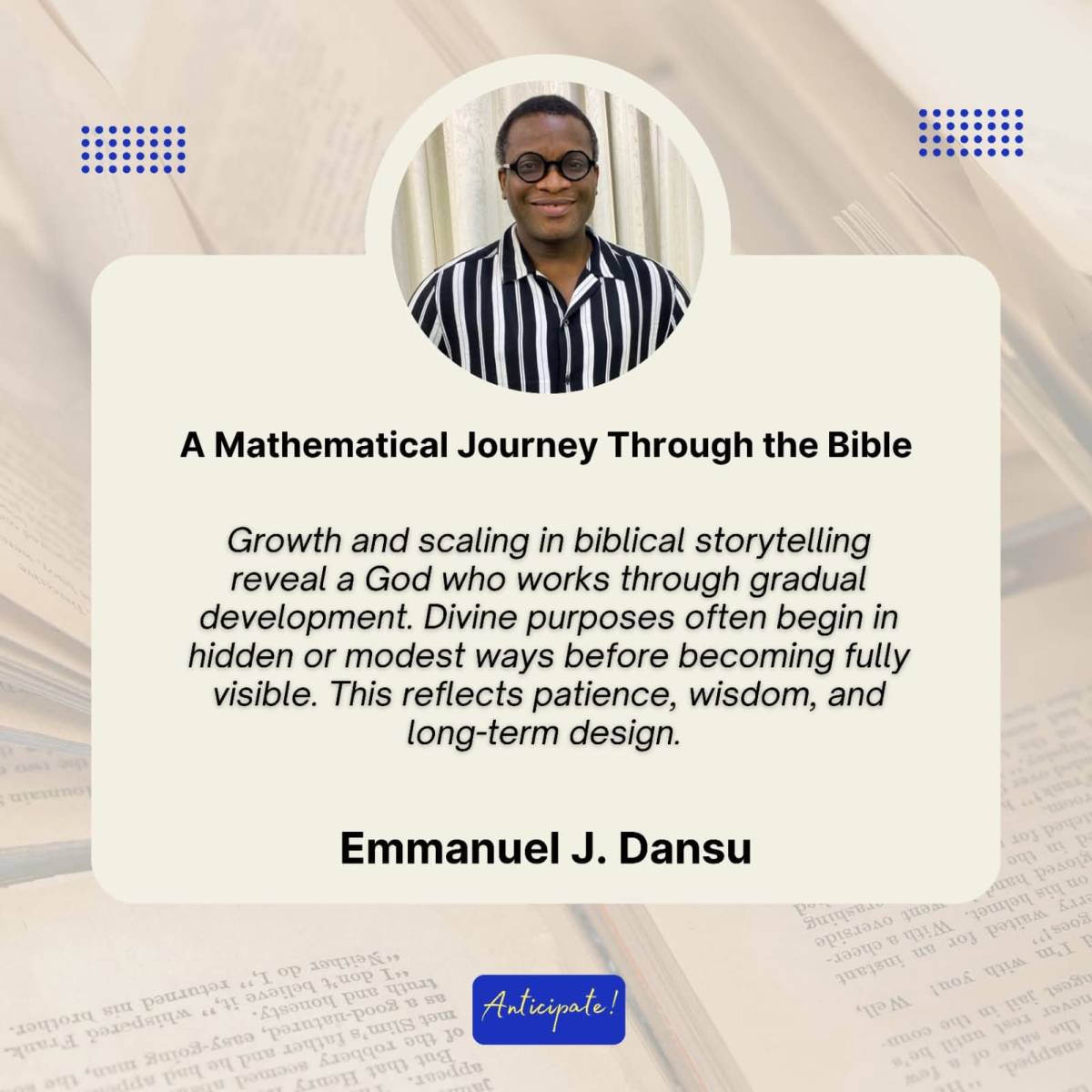 Growth and scaling in biblical storytelling reveal a God who works through gradual development. Divi...
