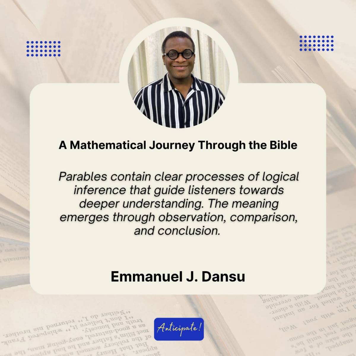 Parables contain clear processes of logical inference that guide listeners towards deeper understand...