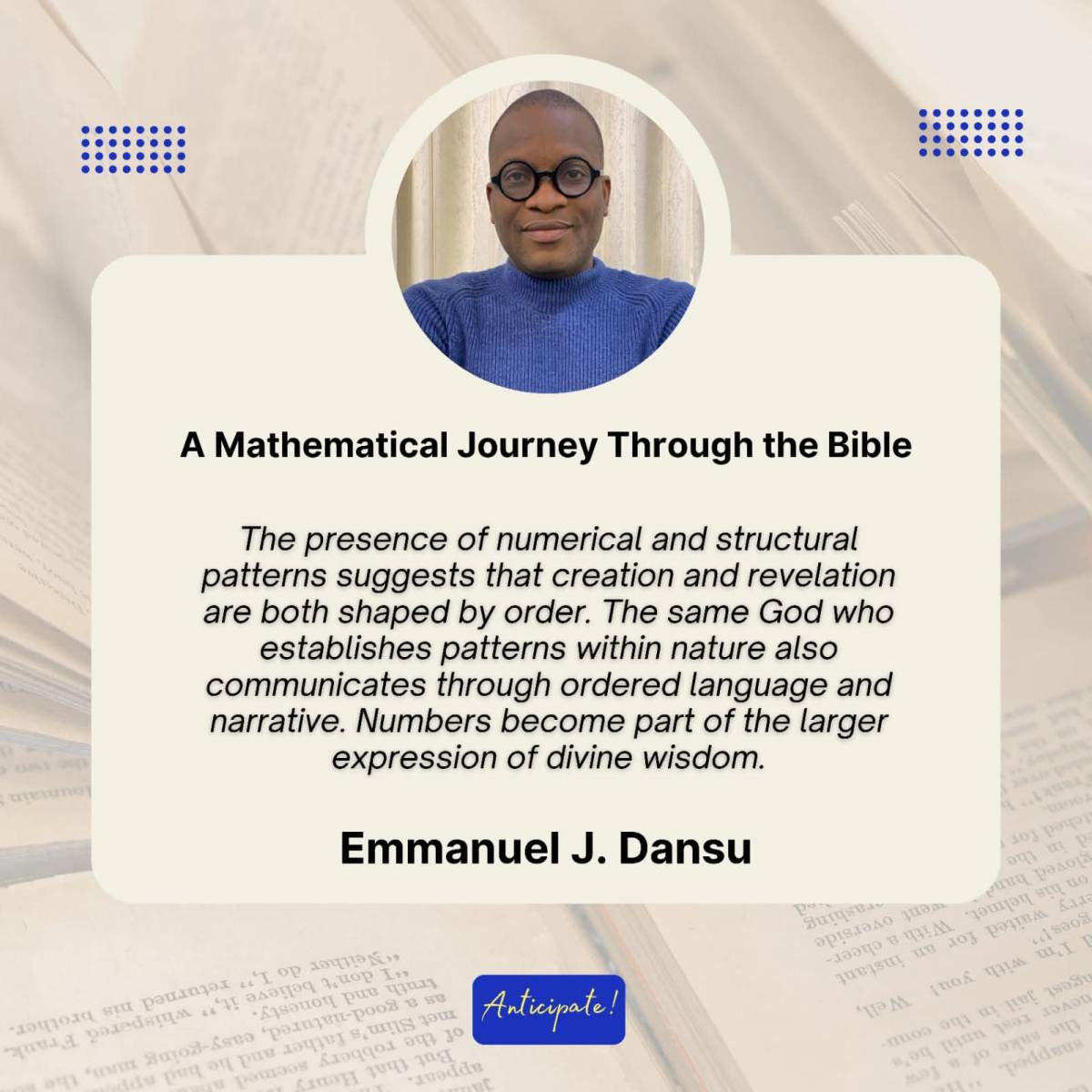 The presence of numerical and structural patterns suggests that creation and revelation are both sha...