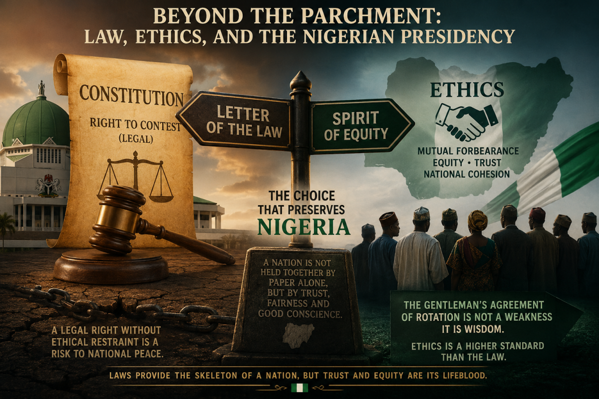 Beyond the Parchment: Law, Ethics, and the Nigerian Presidency.
Constitutional legality grants ever...