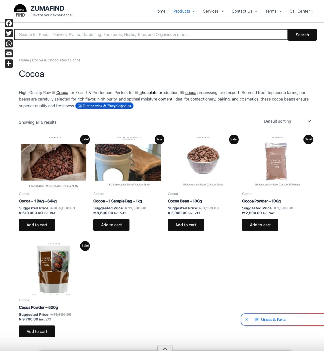 Zumafind 🌳🍫 Premium Cocoa Products
Shop premium cocoa products and chocolates online at Zumafind....