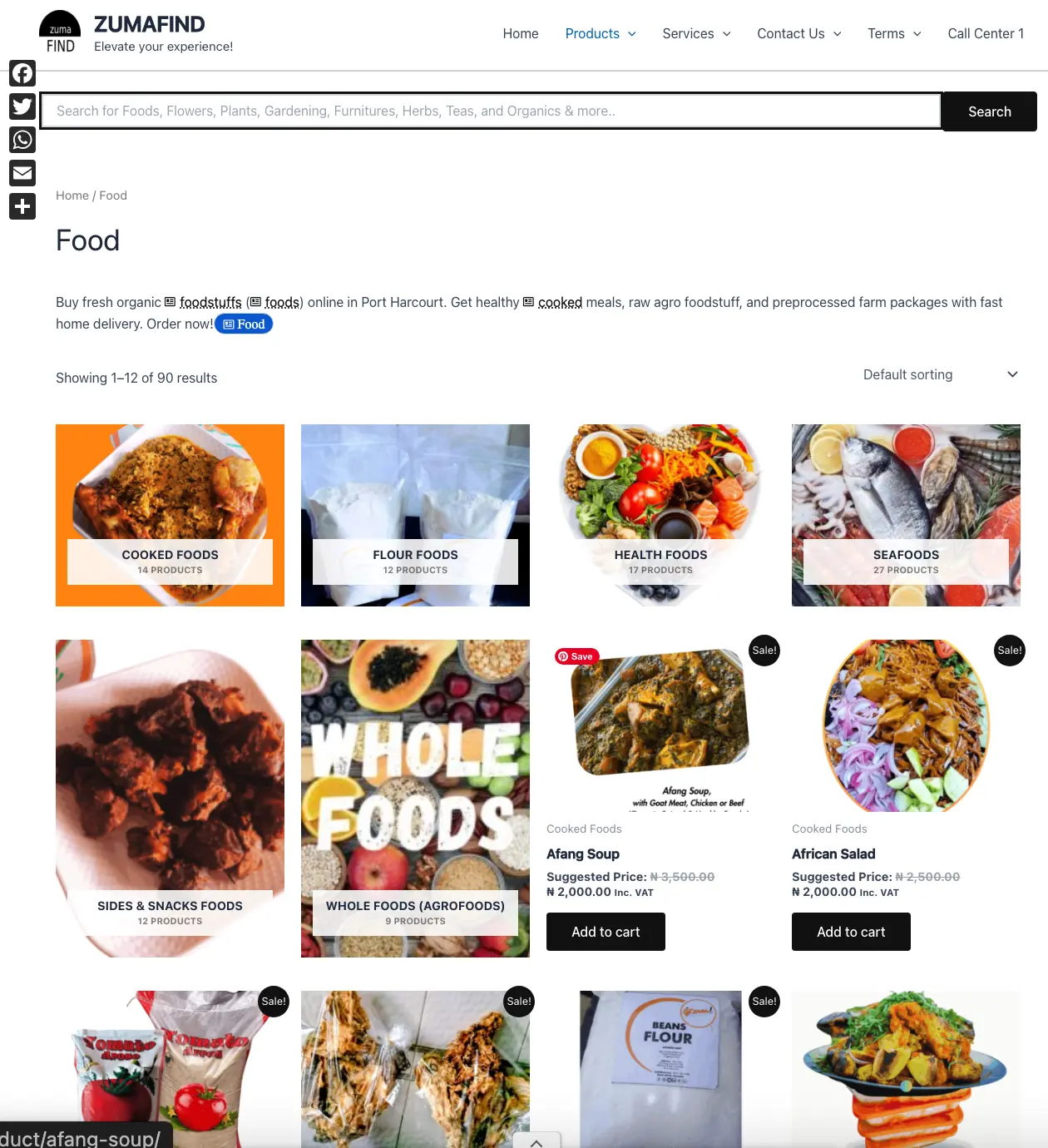 Zumafind ๐๐พ๐ฅ Food Products, Quality Agrofoods (Raw, Pre-processed Packaged or Cooked).
Buy fresh...