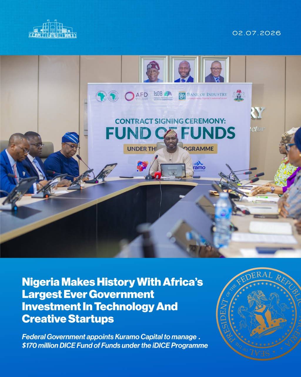 Nigeria Makes History With Africa’s Largest Ever Government Investment In Technology And Creative St...