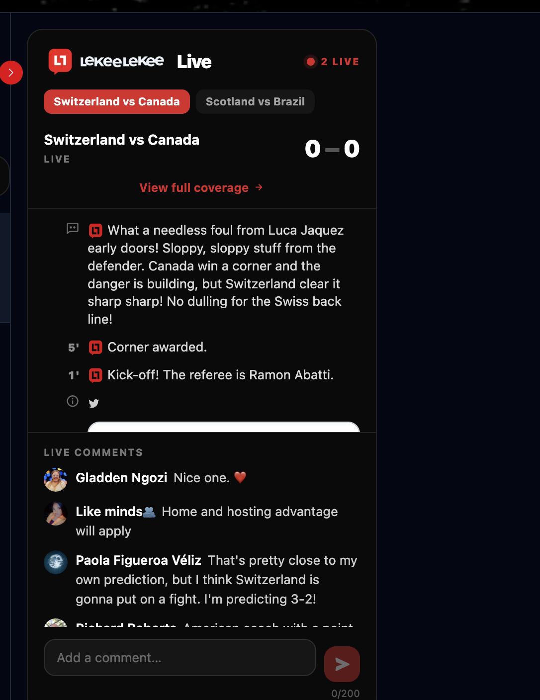Trying something new tonight for those on web, look at top right.
