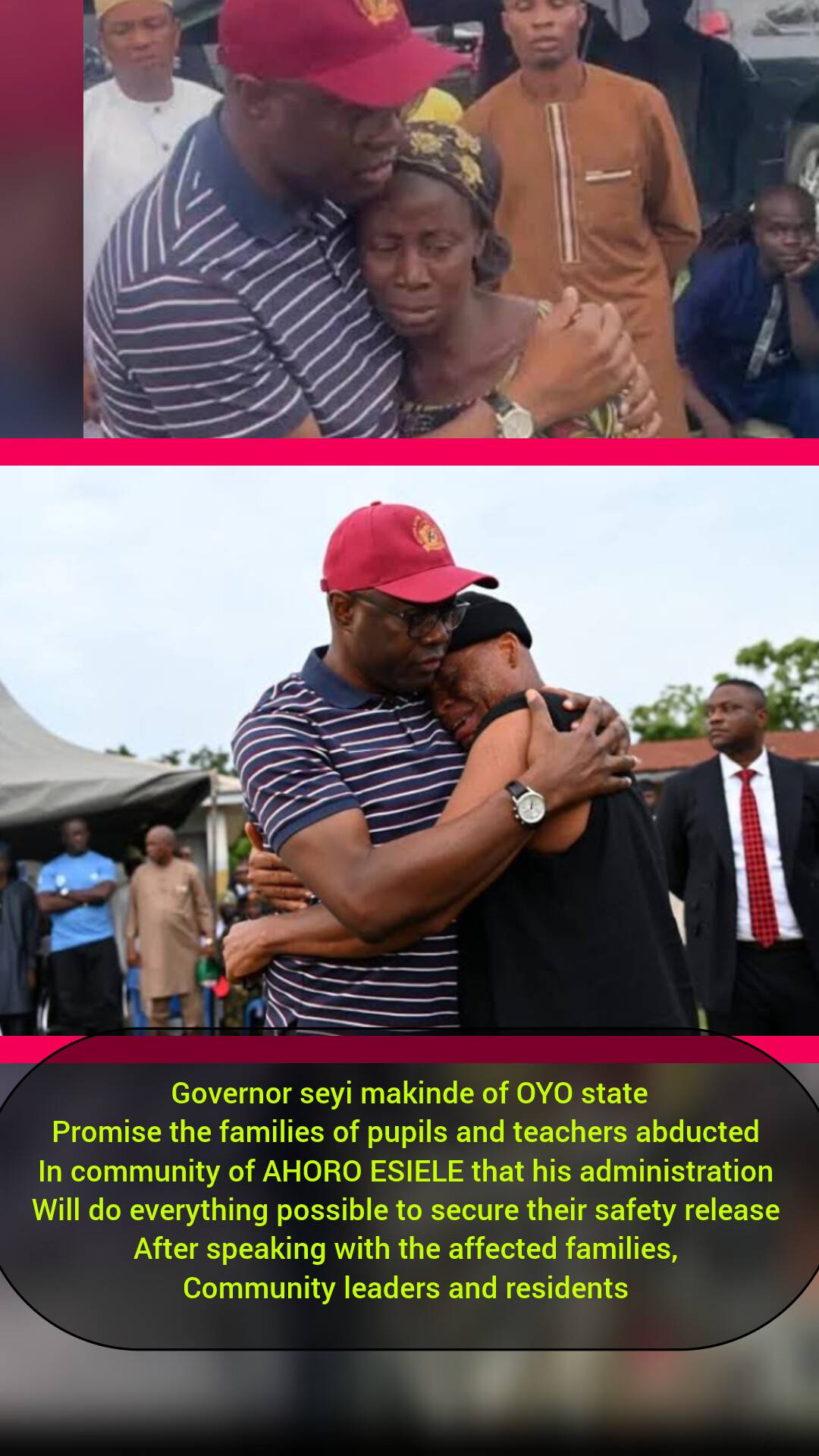 Makinde visit abducted families and community leaders in AHORO ESIELE