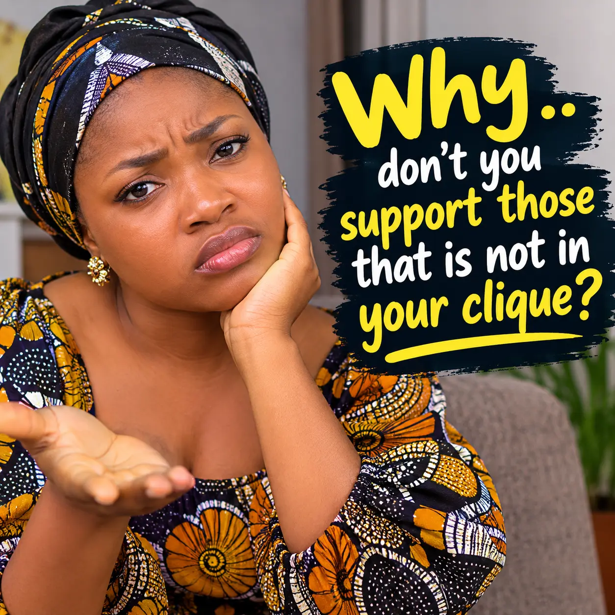 I noticed something here ..this app is new people are already forming clique.. like you don't feel l...