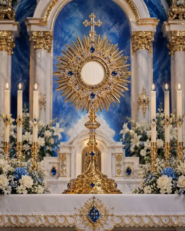 The Devine praises ๐
Blessed be Good.
Blessed be his holy name.
Blessed be Jesus Christ, true God...