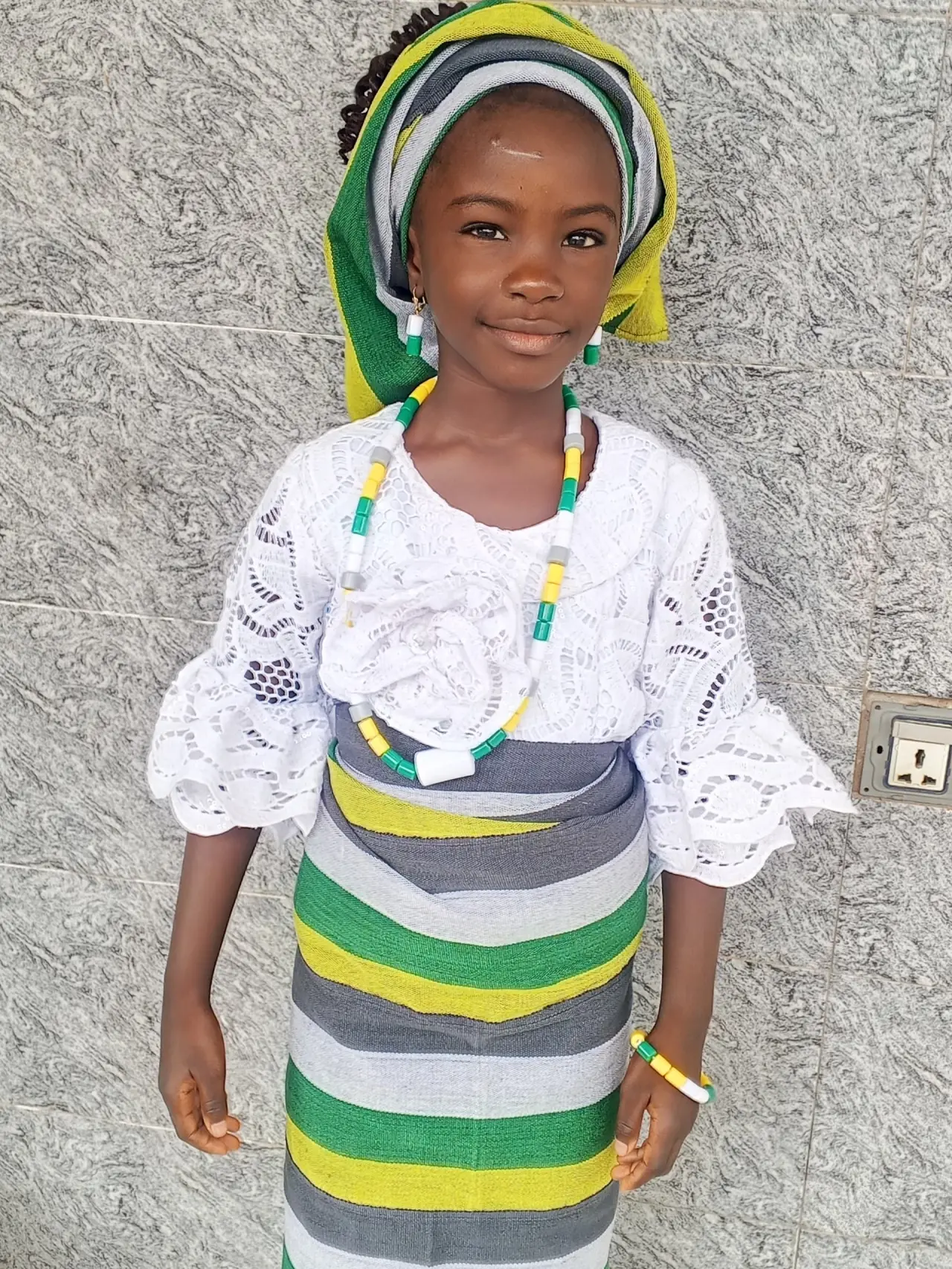My cultural attire 
This is my beautiful daughter 

Who can guess the state