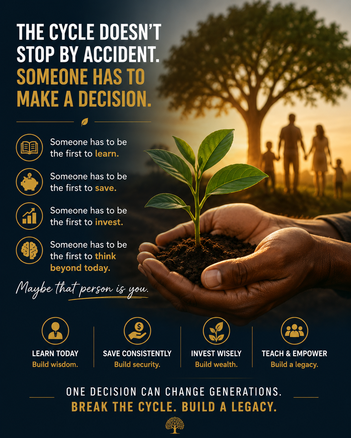 The cycle doesn’t stop by accident. Someone has to make a decision.
Someone has to be the first to...