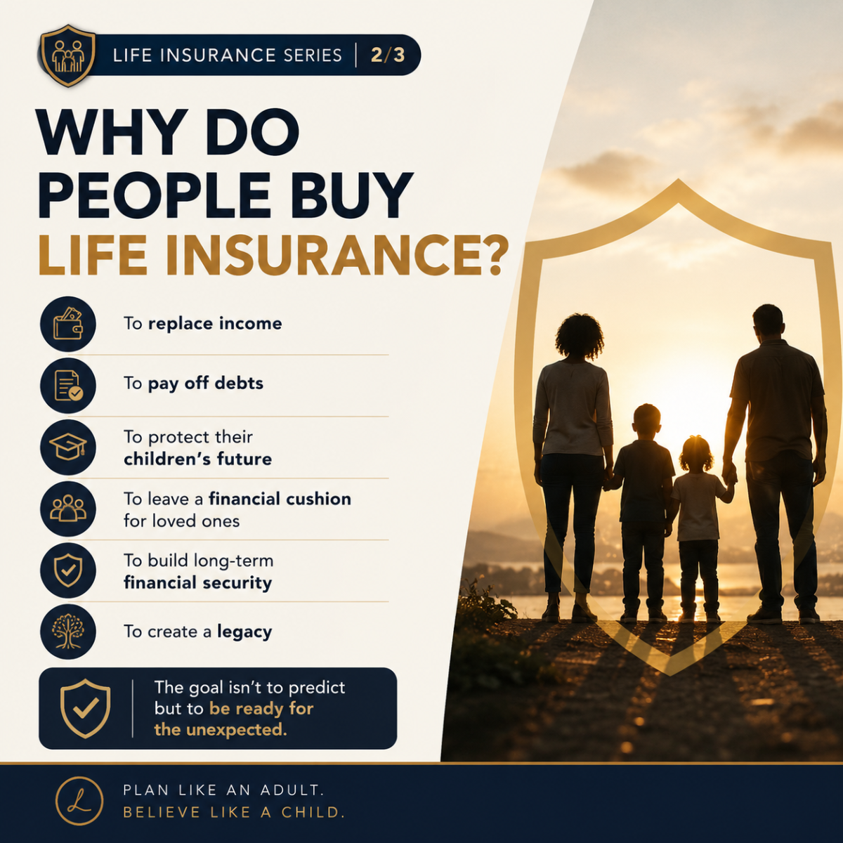 LET’S TALK ABOUT LIFE INSURANCE – SERIES 2/3
Last time, we talked about what life insurance is.
To...