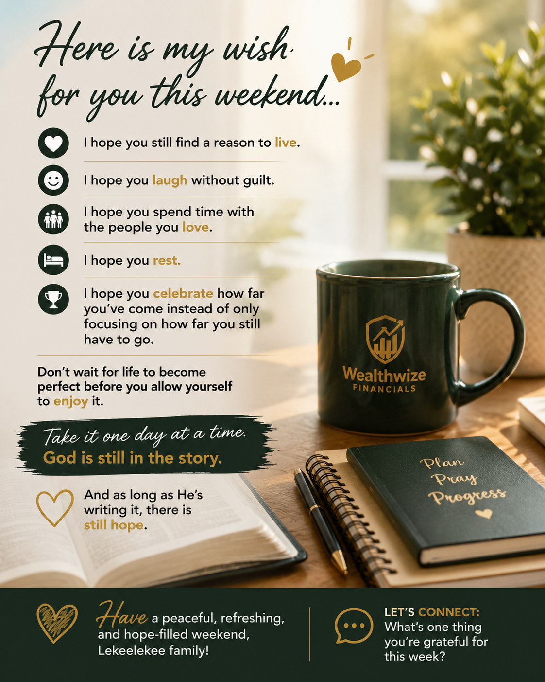 🤍 Here is my wish for you this weekend…
Despite everything happening around us…
The rising cost o...