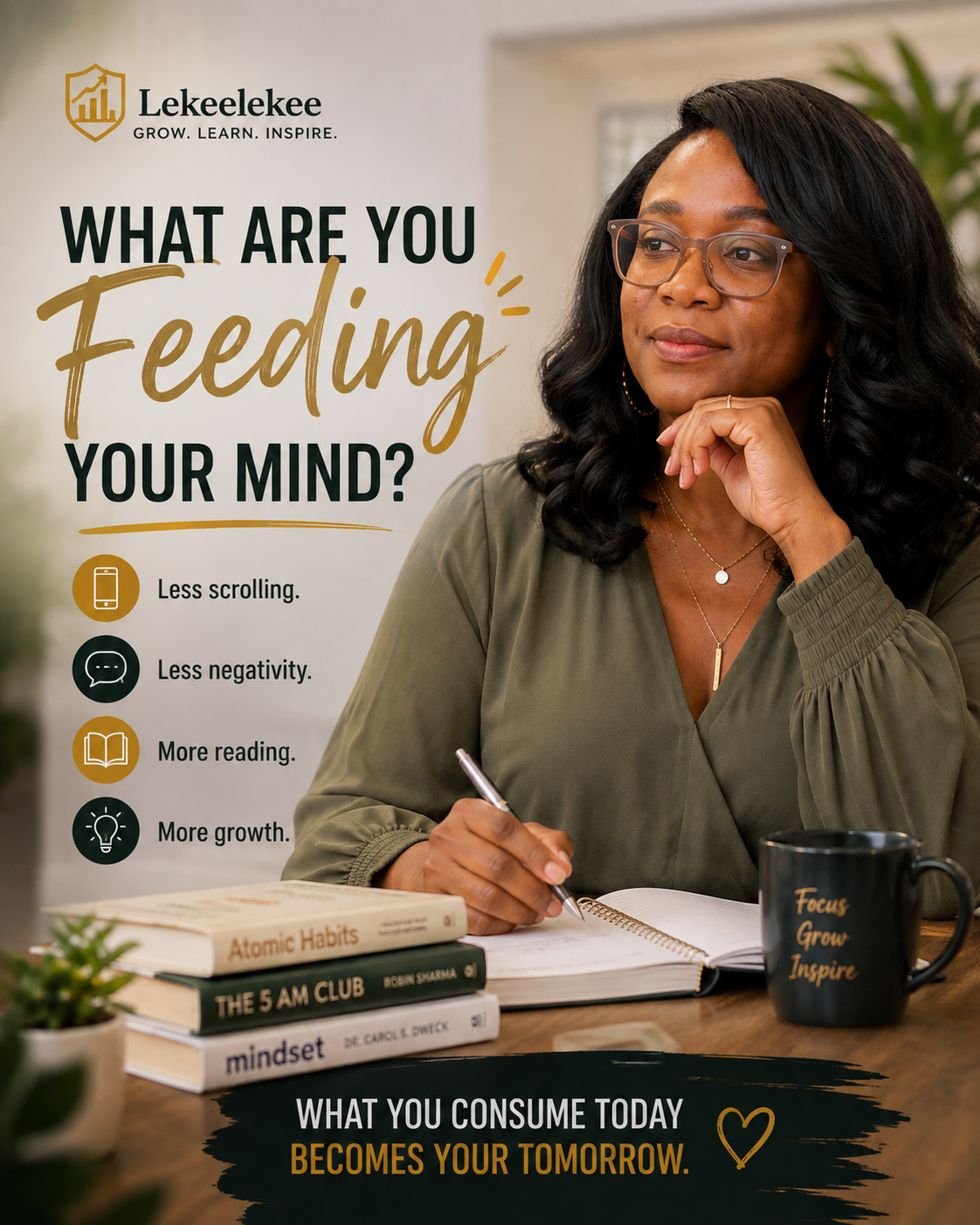 What Are You Feeding Your Mind? 🌱
We pay close attention to what we eat.
We read nutrition labels....