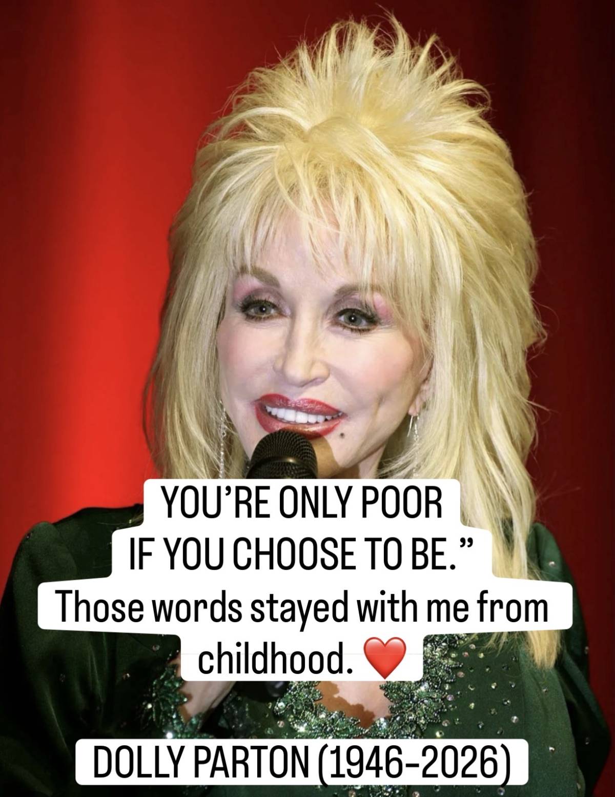 This one really touched me. 💔
Dolly Parton’s Coat of Many Colors was part of my childhood.
Growin...