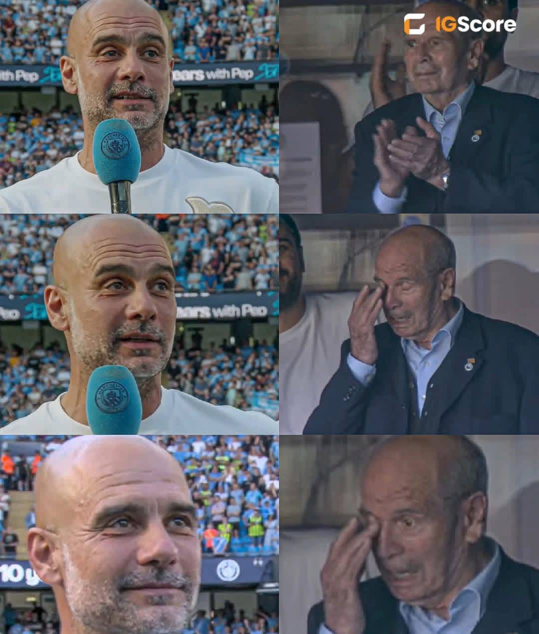 While Pep Guardiola was giving his speech in his final match as Manchester City manager,
in the sta...