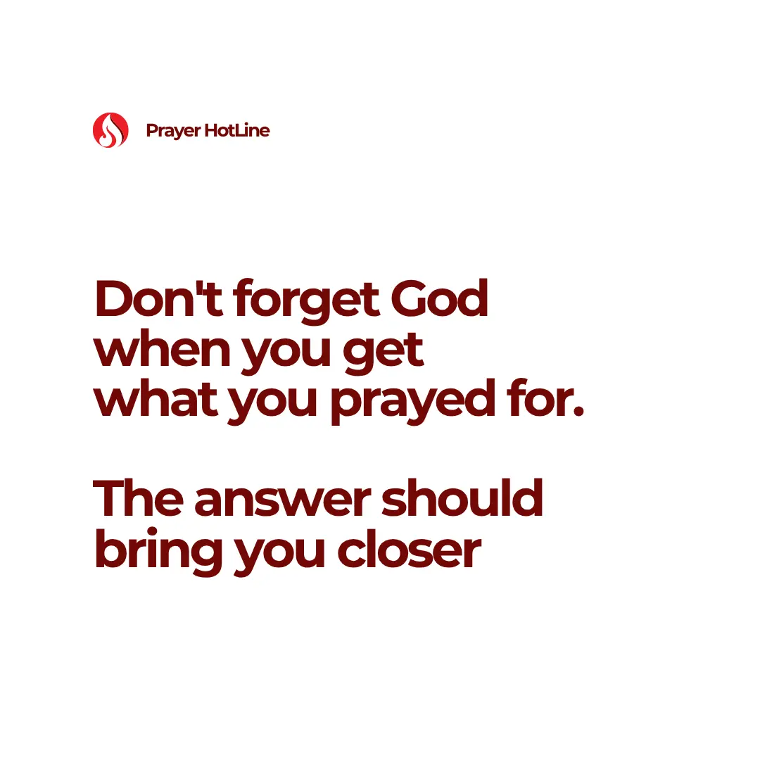 Answered prayer should deepen our gratitude and our relationship with God. May every blessing remind...