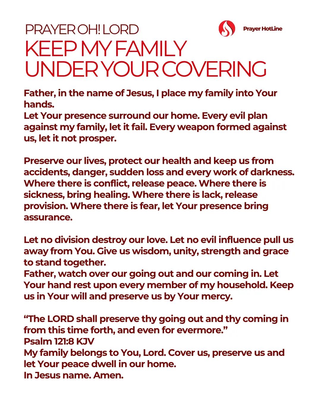 Our families need more than our love and effort. They need God's wisdom, protection and grace throug...