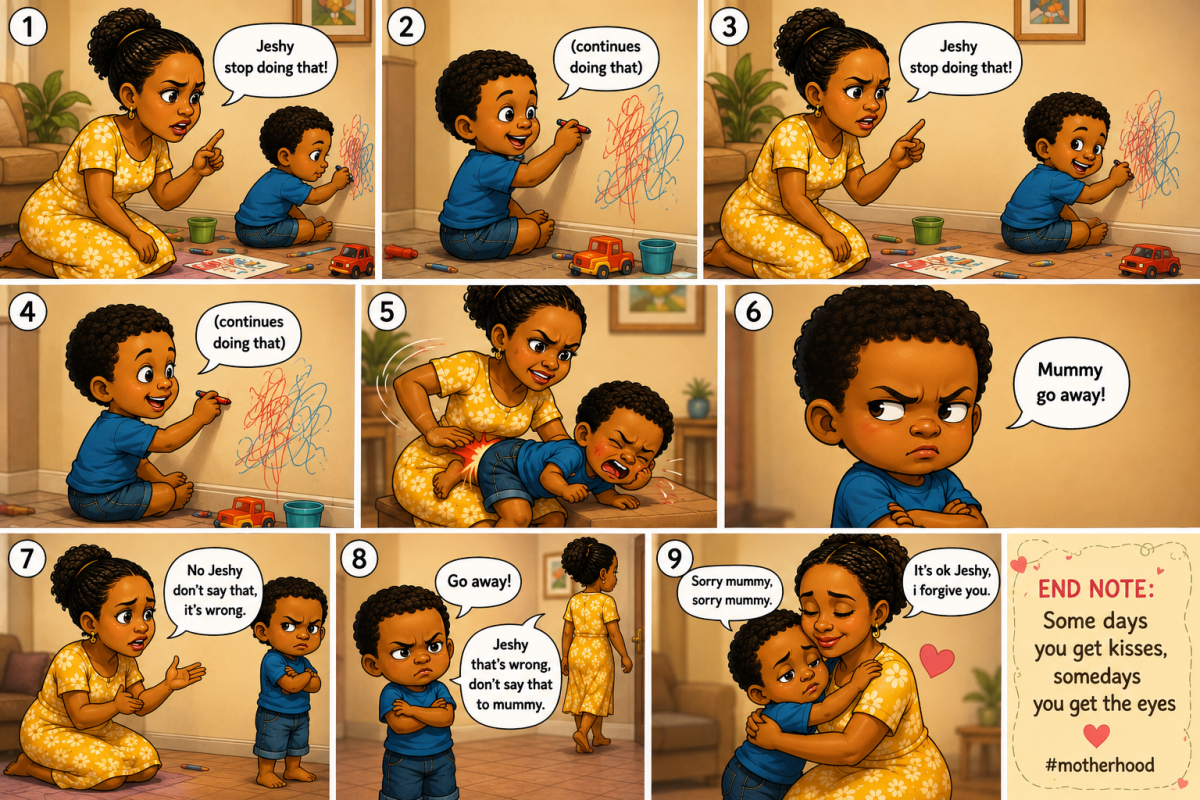 Disciplining and correcting a child can never go out of fashion.
it helps groom a child to order