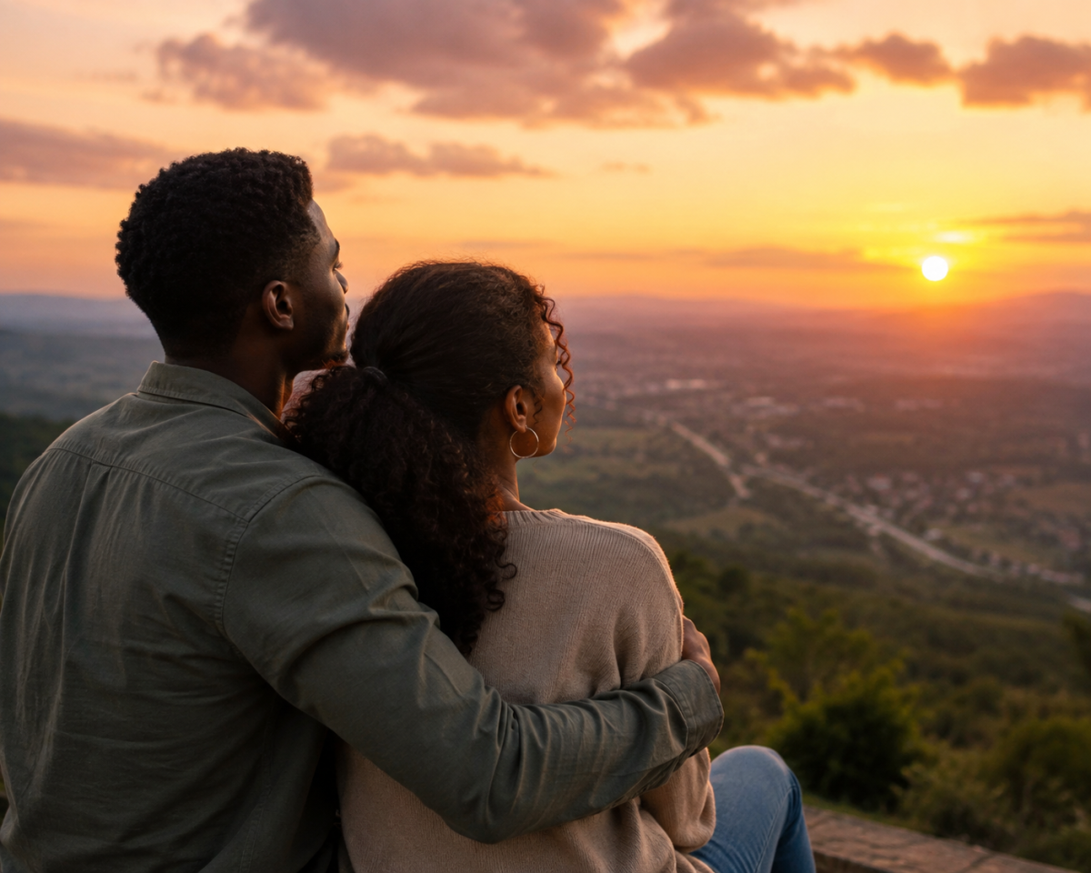 "Love does not consist in gazing at each other, but in looking outward together in the same directio...