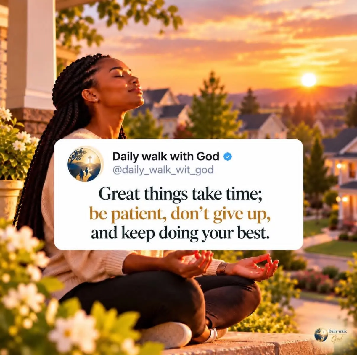 GREAT IS WALKING WITH GOD.
