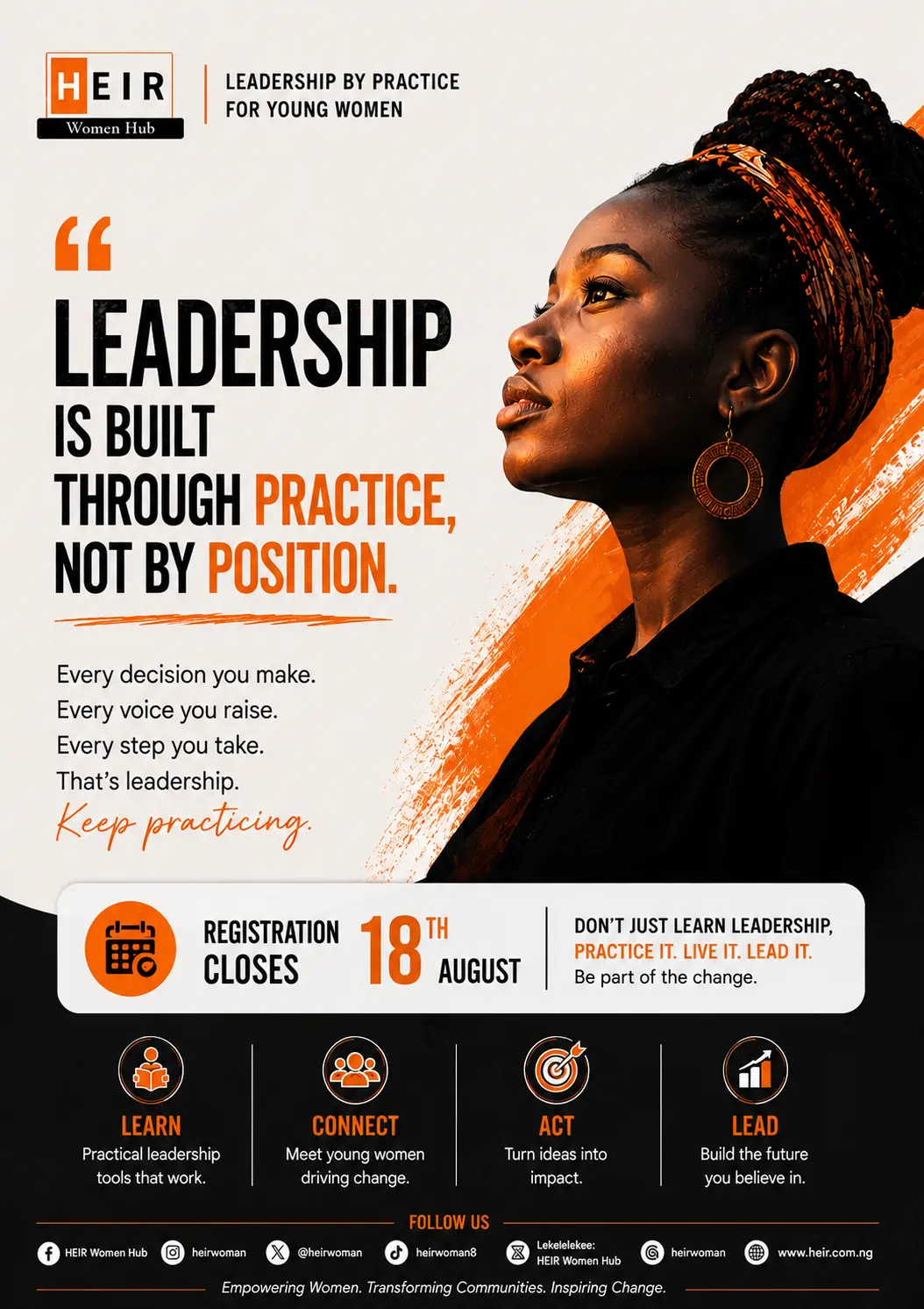 A new week is here. So is another opportunity to grow. 🧡

Leadership isn’t something you wait for....