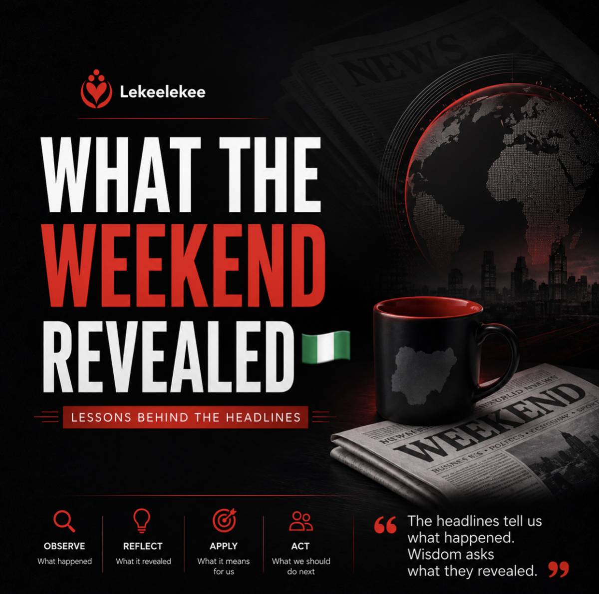 π³π¬ WHAT THE WEEKEND REVEALED
Every weekend leaves behind headlines.
But headlines only tell us what...