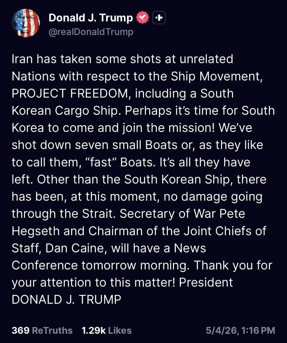 ⚡️ JUST IN: Trump issues statement after new Iranian drone attacks on Gulf countries.
Trump respon...