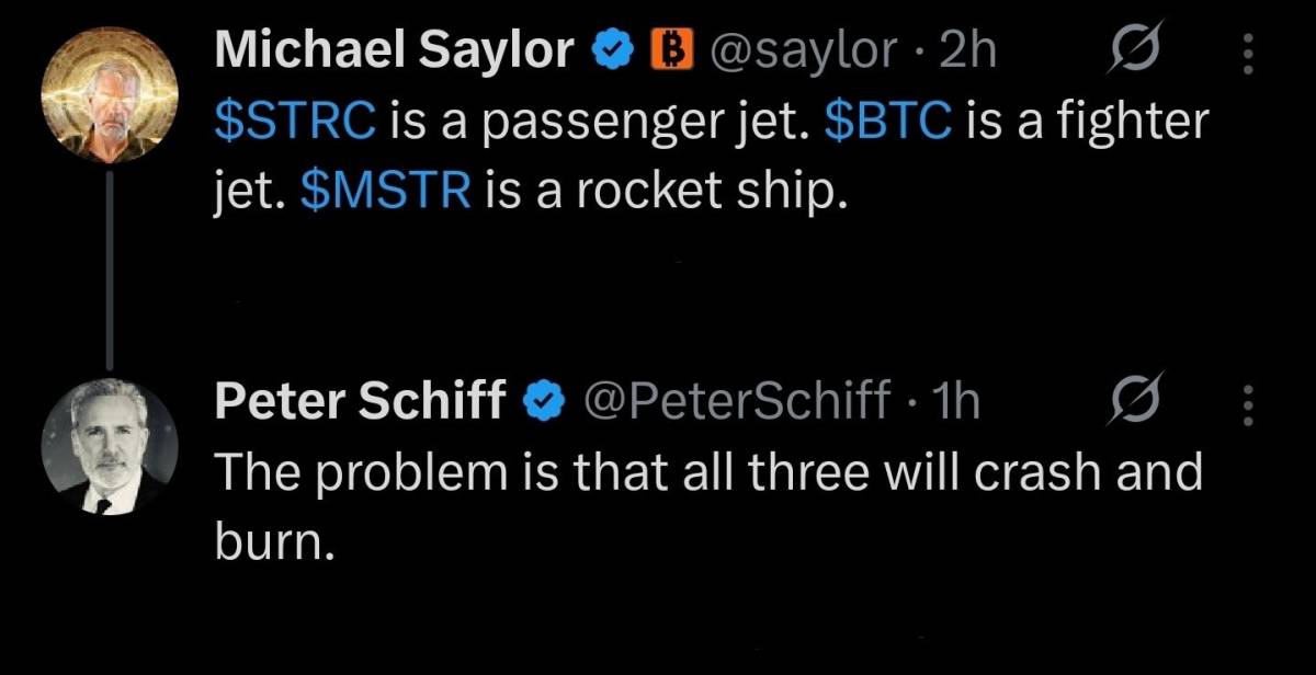 ๐ฃ Schiff continues to seek confrontation with Saylor
๐ Earlier: Strategy may sell some BTC.