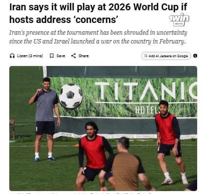 Iran sets conditions for World Cup participation
Iran's football federation says the national team...