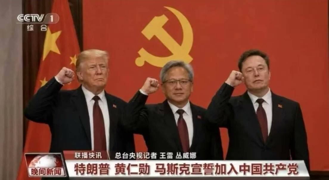 ⚡️ Just Photo: Trump, Jensen Huang, and Elon Musk at a historic meeting in China