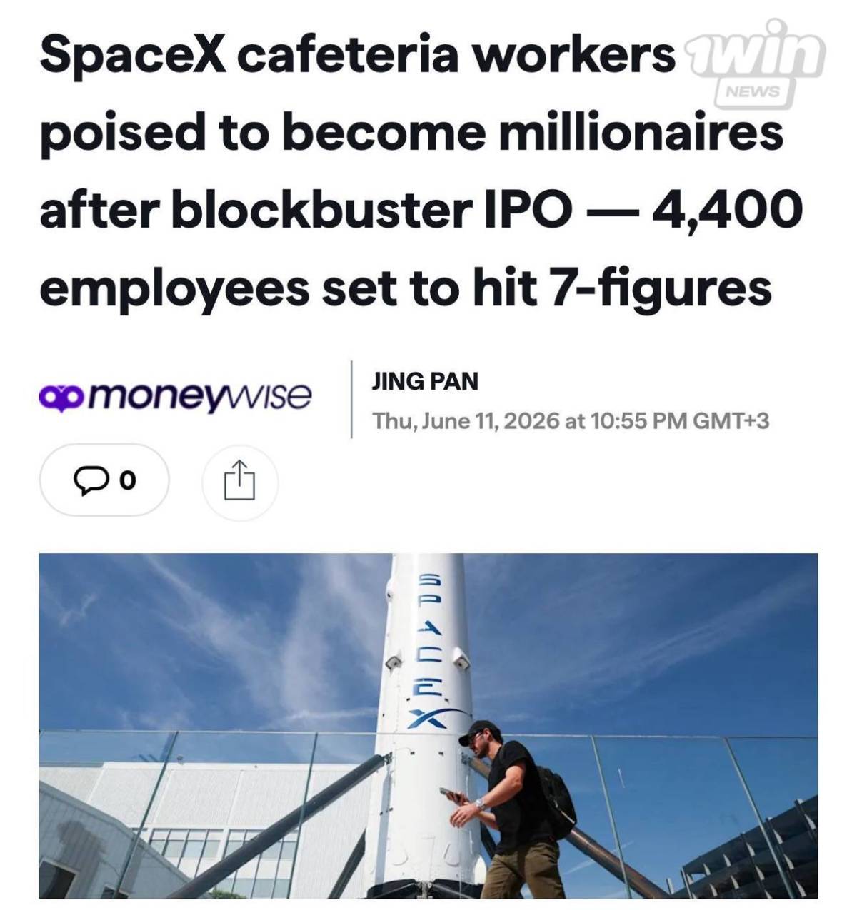 After SpaceX’s IPO, cafeteria workers, welders, janitors, and other employees became dollar milliona...