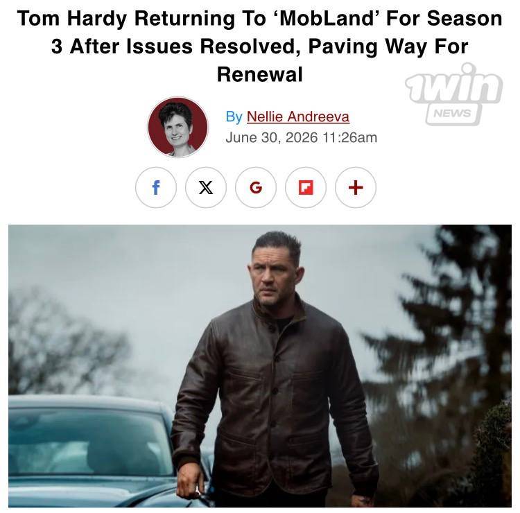 Tom Hardy will continue starring in MobLand
According to Deadline, the actor has resolved his diffe...
