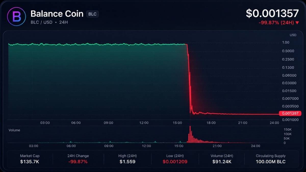 Algorithmic stablecoin Balance Coin (BLC) plunged over 99% after 42DAO hack stole $915,000.
The les...