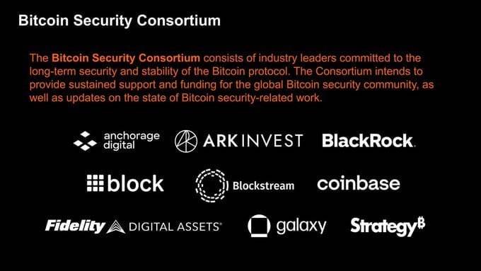 Strategy is forming a Bitcoin Security Consortium with BlackRock, Coinbase, Galaxy, Anchorage, ARK I...