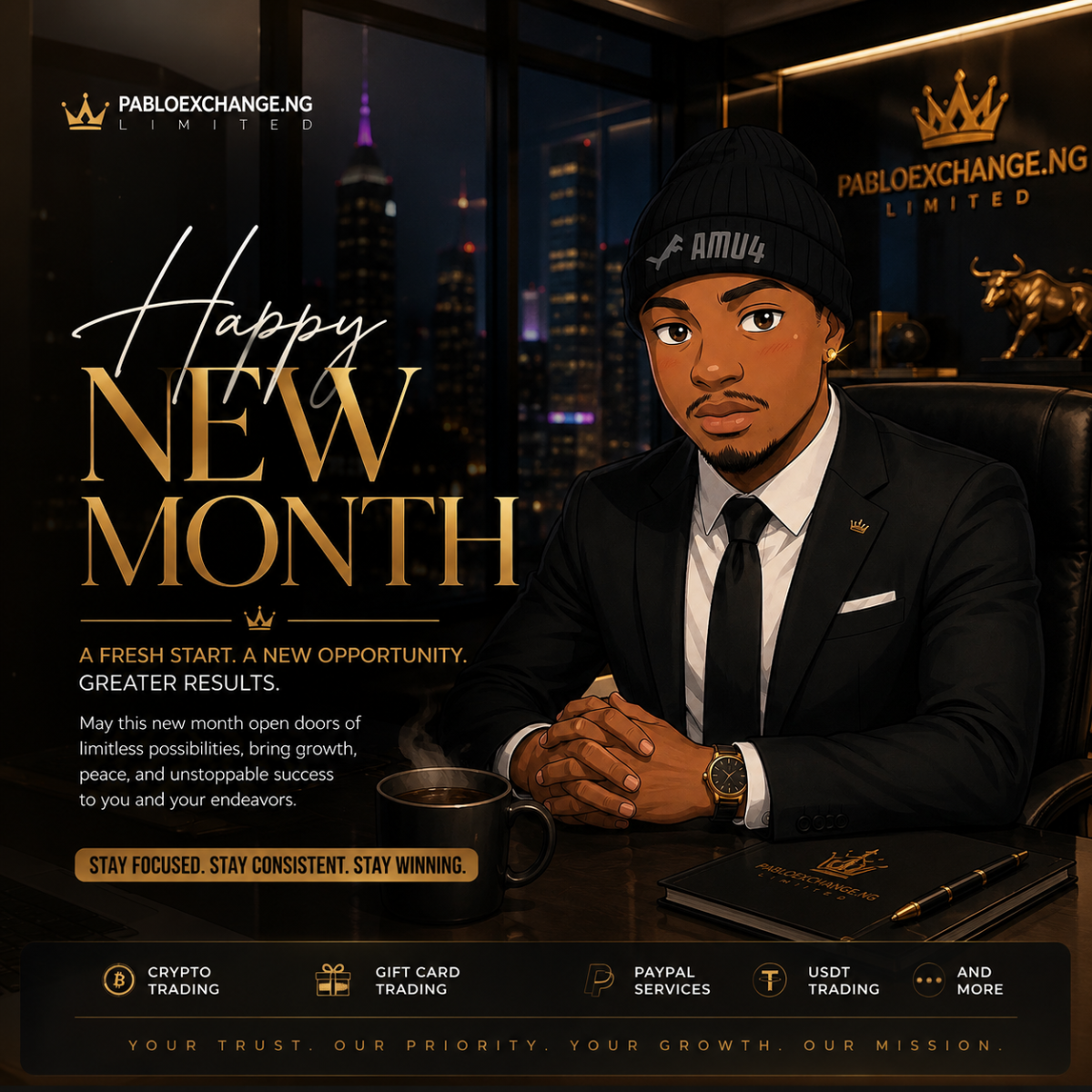 Happy New Month! π
A new month means new opportunities, bigger goals, and greater achievements.
A...