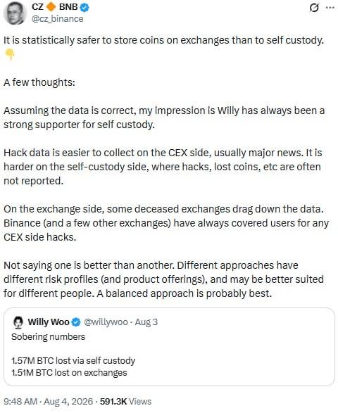 😎 Ultimately, it’s not so much about where you store your BTC, but which risks you’re willing to ta...