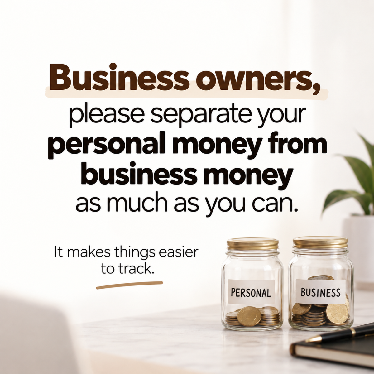 Business owners, this is one small thing that can save you plenty stress.
When personal and busines...