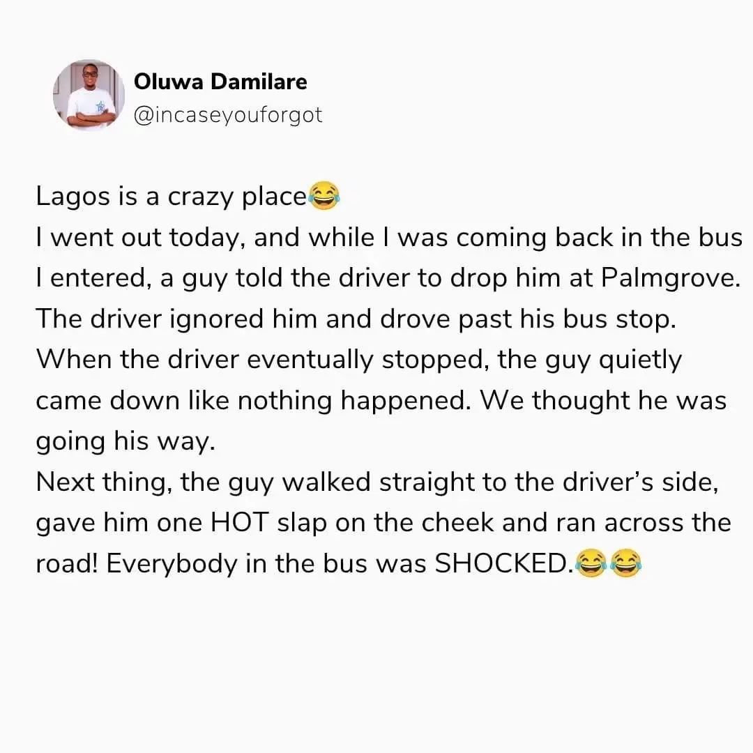 This was really funny๐๐ I don laugh taya๐
Lagos get plenty abnormal people ๐ ๐