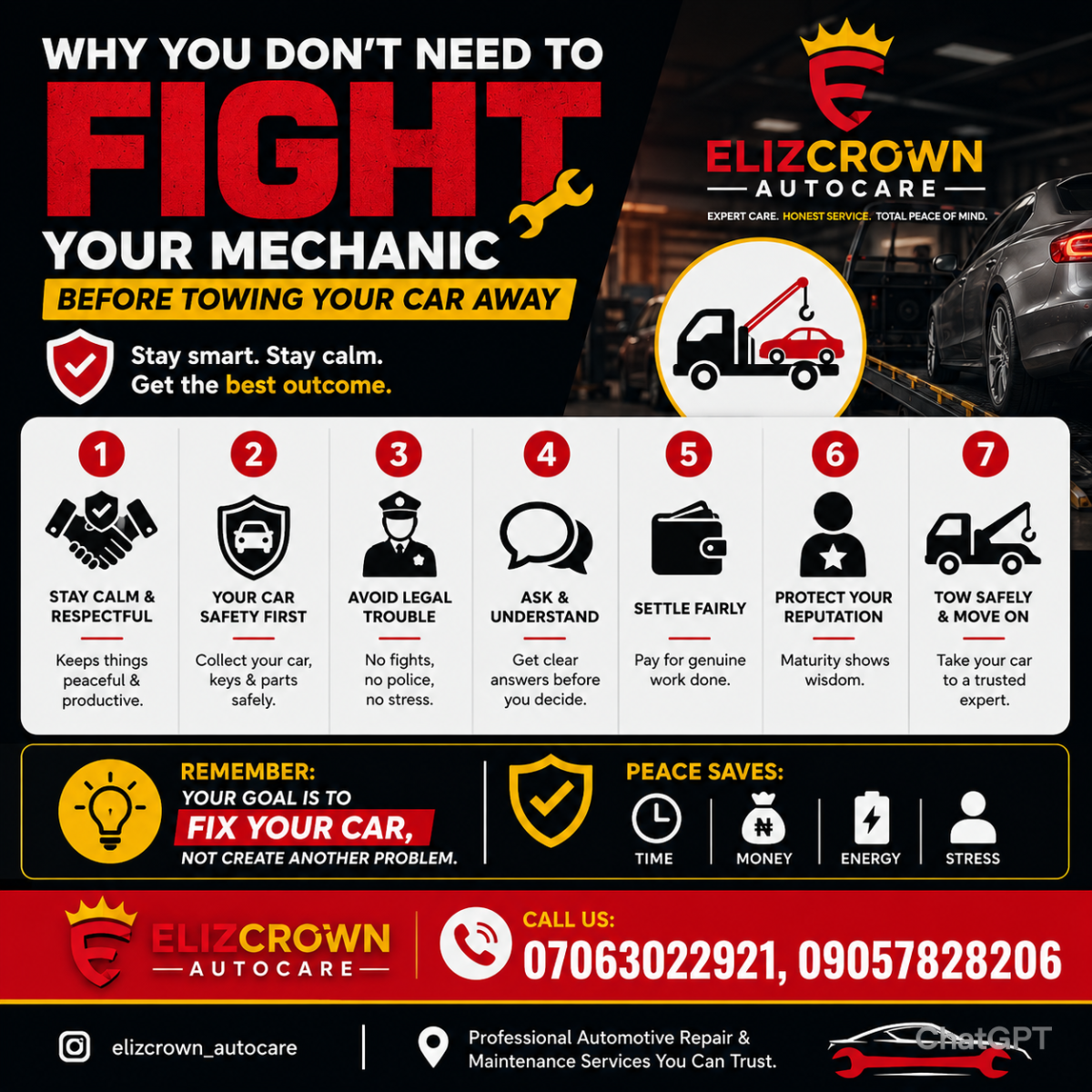 🚗 WHY YOU DON’T NEED TO FIGHT YOUR MECHANIC BEFORE TOWING YOUR CAR AWAY
If you are not satisfied wi...