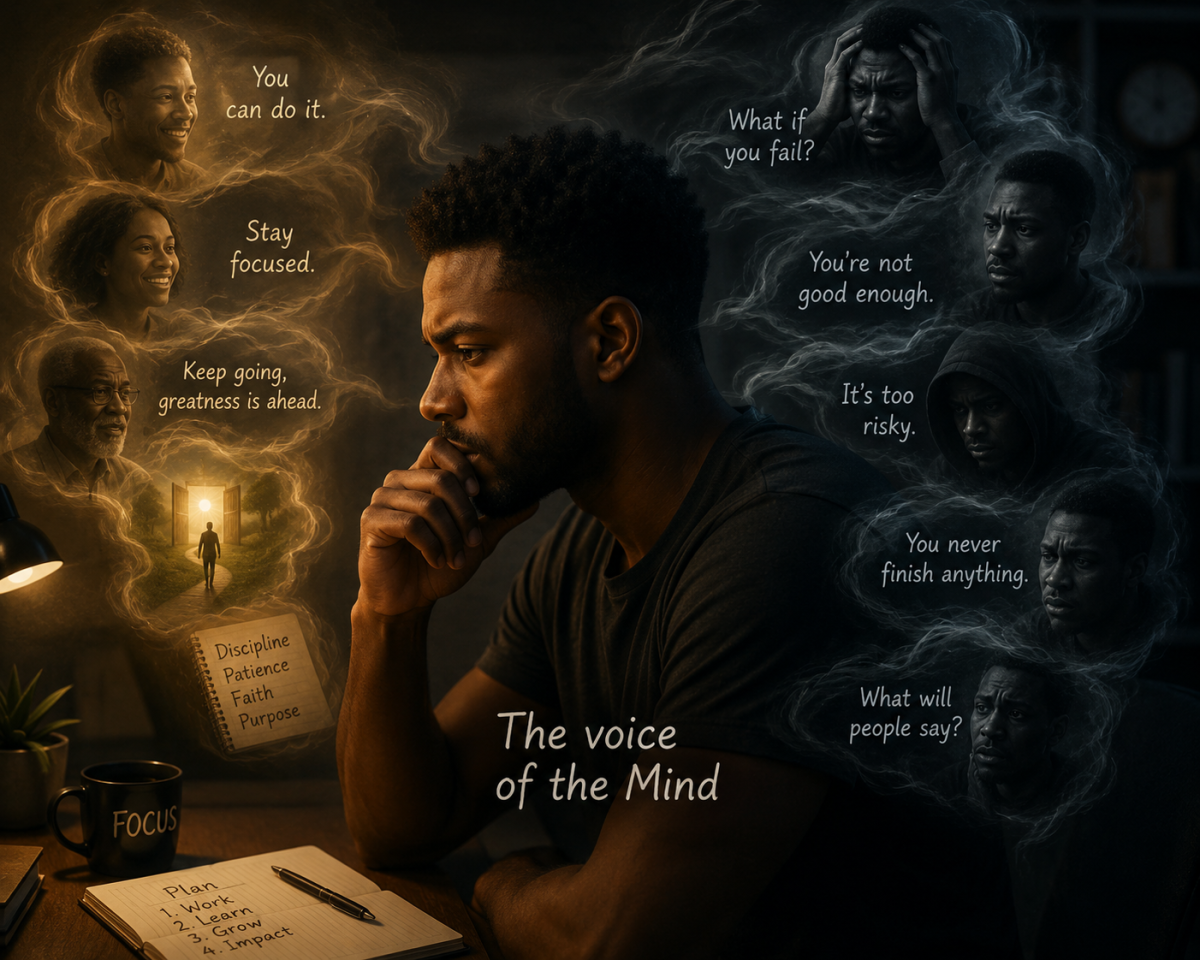 The Voice of the Mind
Every day, a conversation takes place inside your mind.
One voice whispers:...