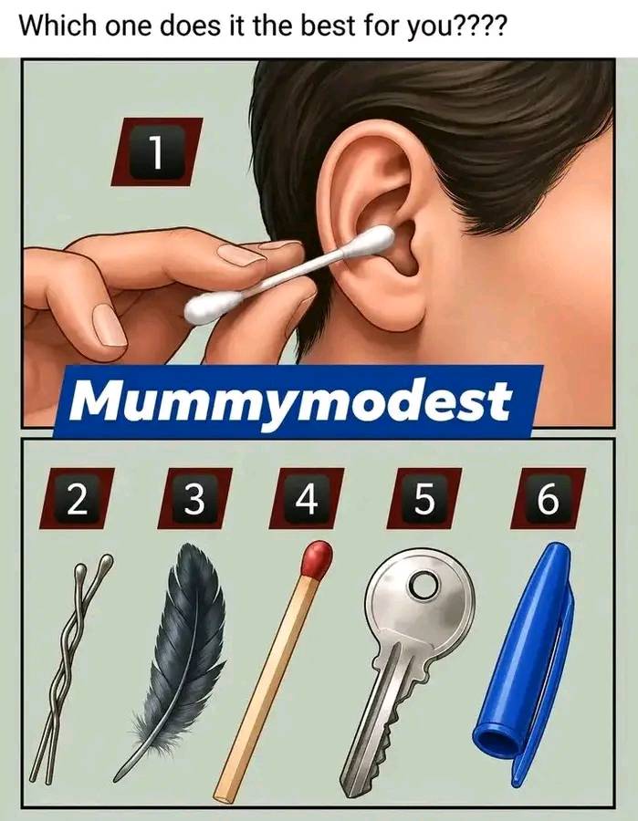 Now let's gist small... ππ
Which one does it the best for you? π
1οΈβ£ Cotton bud
2οΈβ£ Hair pin
3οΈ...