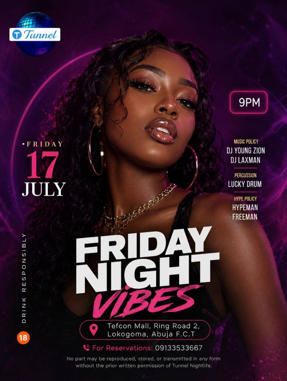 *FRIDAY NIGHT @TUNNEL FCT - We Party Hard As Always !!!ππ½π₯*
*Great Music β’ Amazing Vibes β’ Unf...