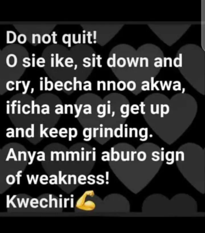 Giving up is not an option
